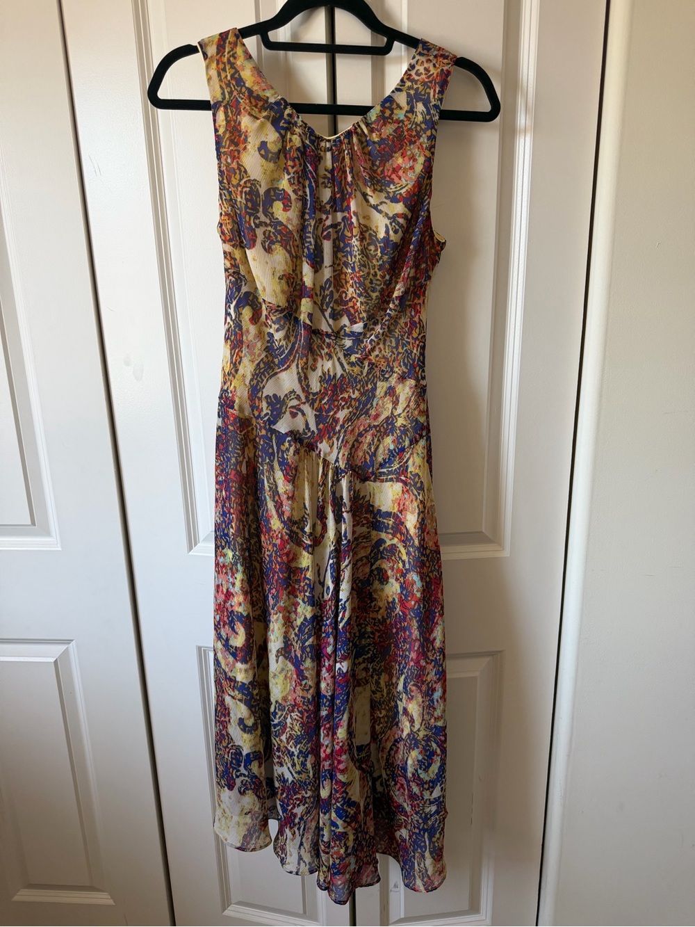 Anne Klein Yellow Multi Paisley Maxi Dress